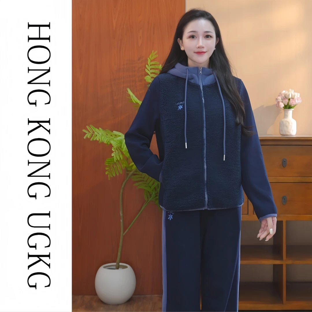 香港UG&KG秋冬款中年妈妈时尚休闲长袖休闲两件套KK-73254ZH251
