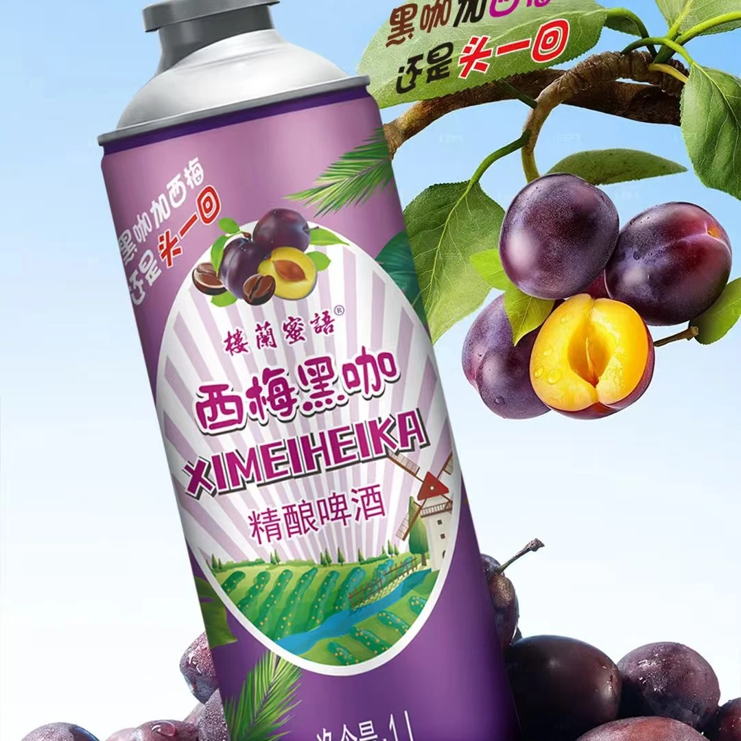 楼蘭蜜语西梅黑卡精酿原浆啤酒1升*6瓶整箱装