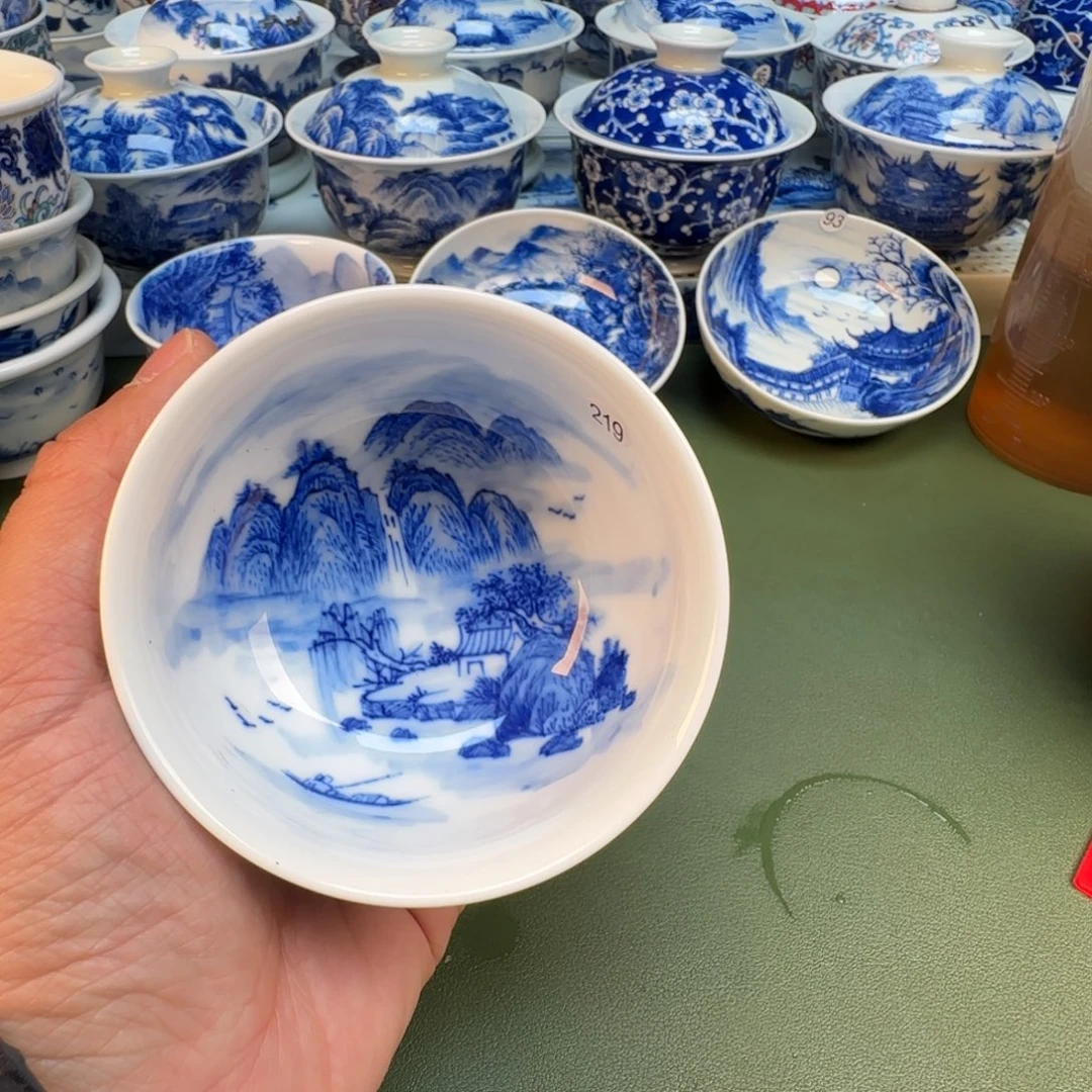 纯手工纯手绘茶具石头3