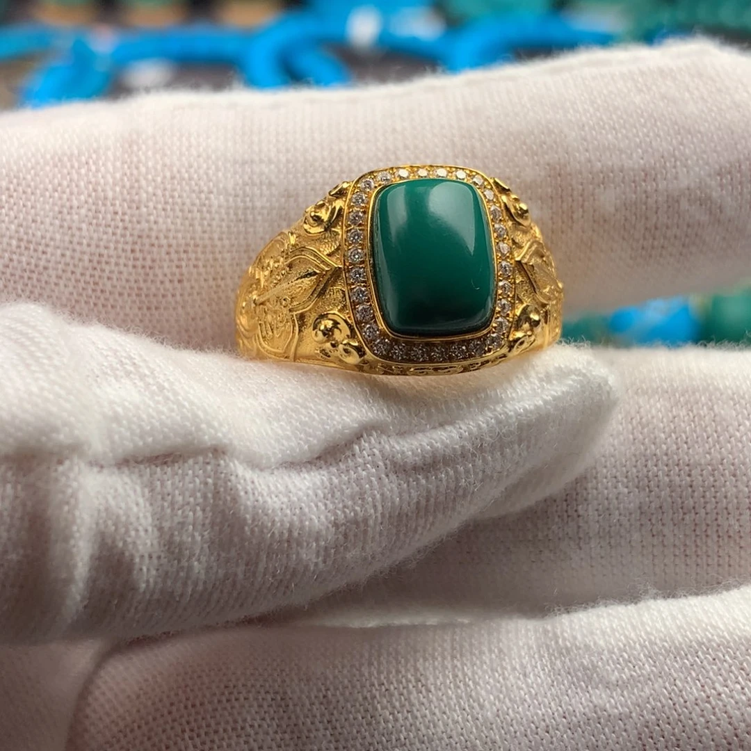 绿松石18K金镶嵌绿松石