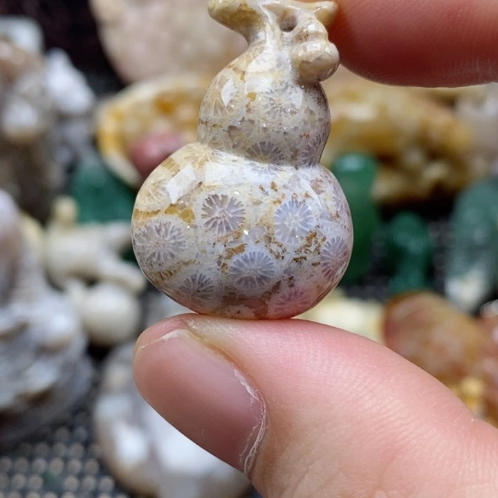 硅化珊瑚（珊瑚玉）颈饰未镶嵌