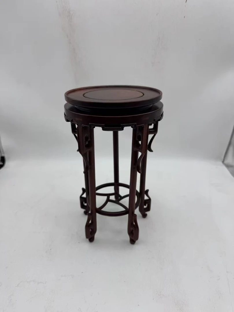 2831 血檀大号圆形桌面花几