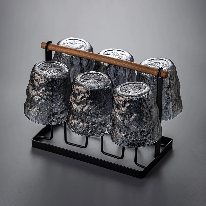 耐热水杯套装家用玻璃杯客厅喝水杯子冷水壶泡茶杯待客茶具牛奶杯