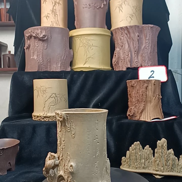 泥塑手工紫砂花盆