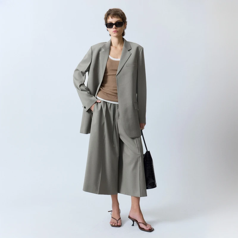 UNICA/简约精致_意大利进口Marzotto可水洗西装外套短裤