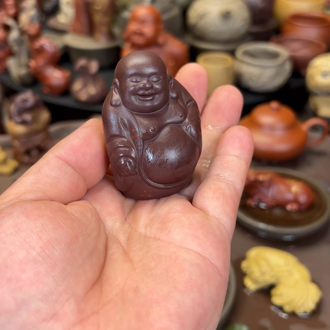 紫砂茶宠紫砂弥勒