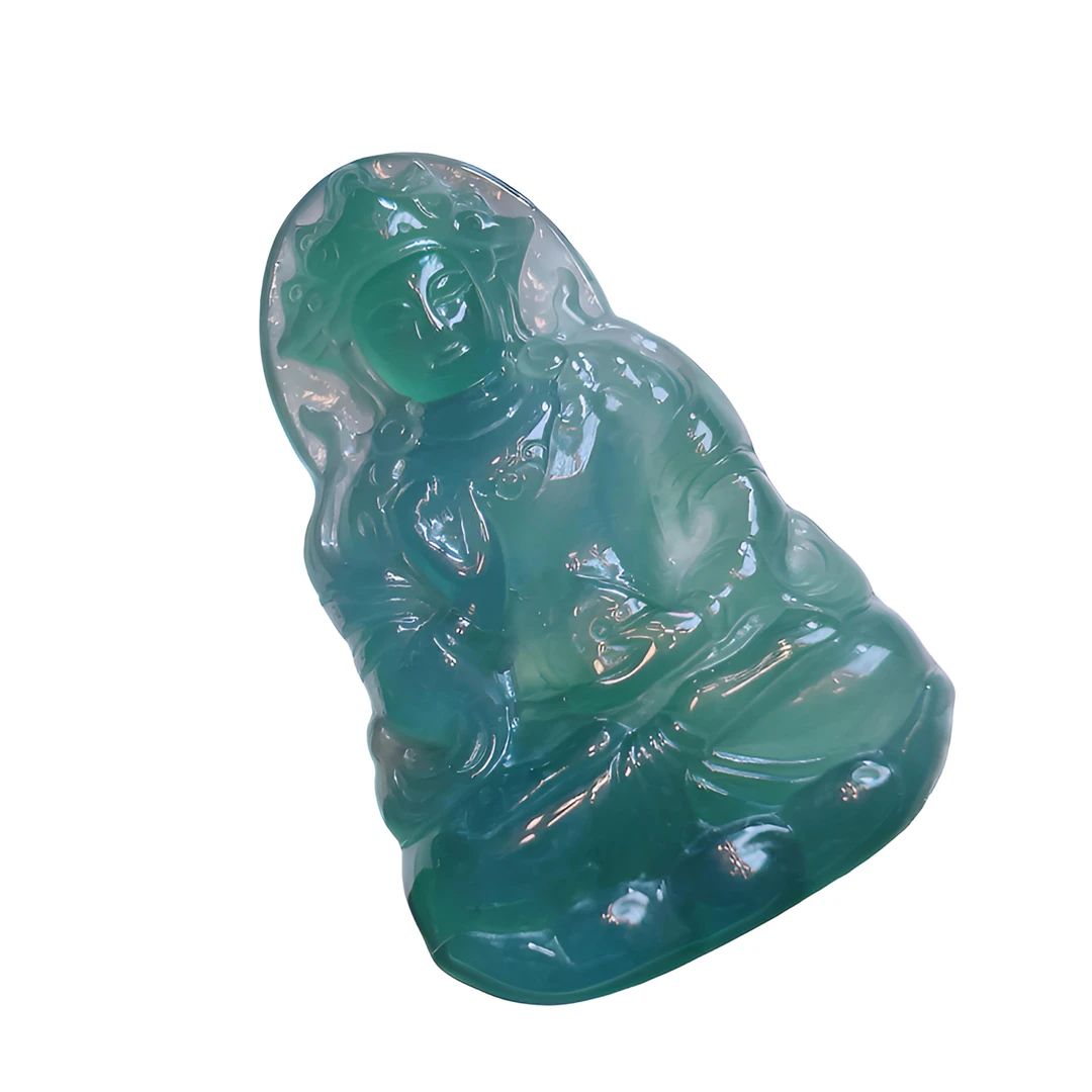 福利特价 天然A货翡翠危料杜母观音 尺寸41.6 27.1 6