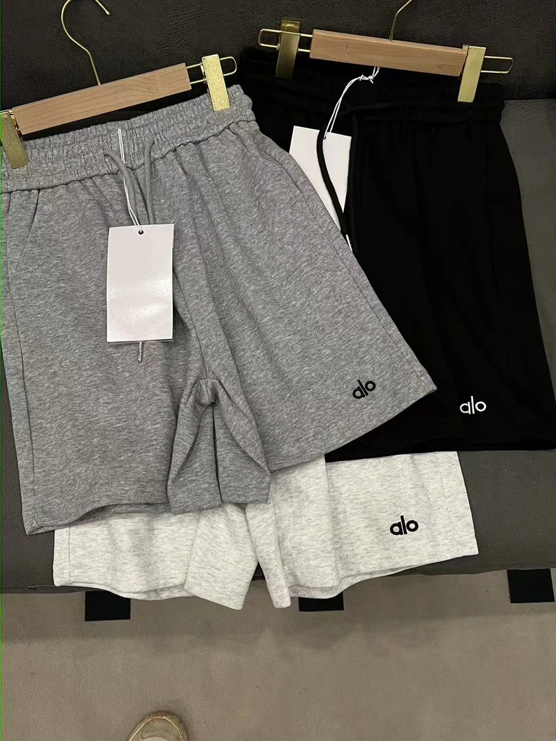 【松弛组合】字母贴布卷边抽绳休闲短裤BBS006