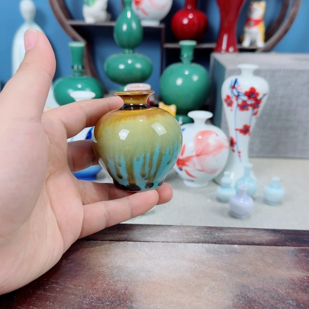 陶瓷手工小花器摆件