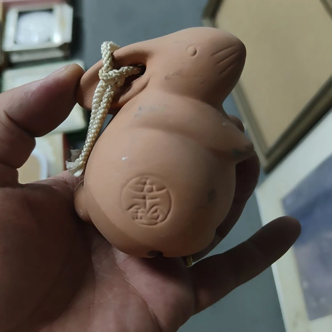 阿***吗水晶玻璃吸管款摆件兔