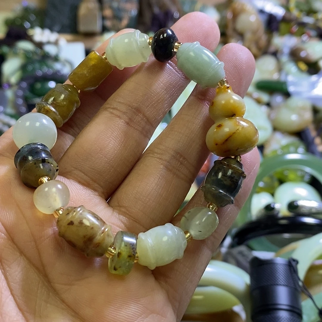 岫玉未镶嵌手镯手链