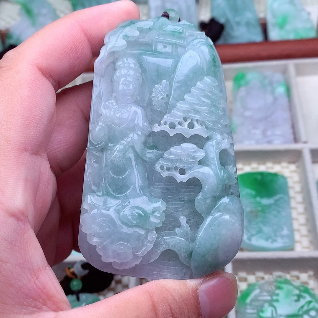 翡翠未镶嵌吊坠(不含链)