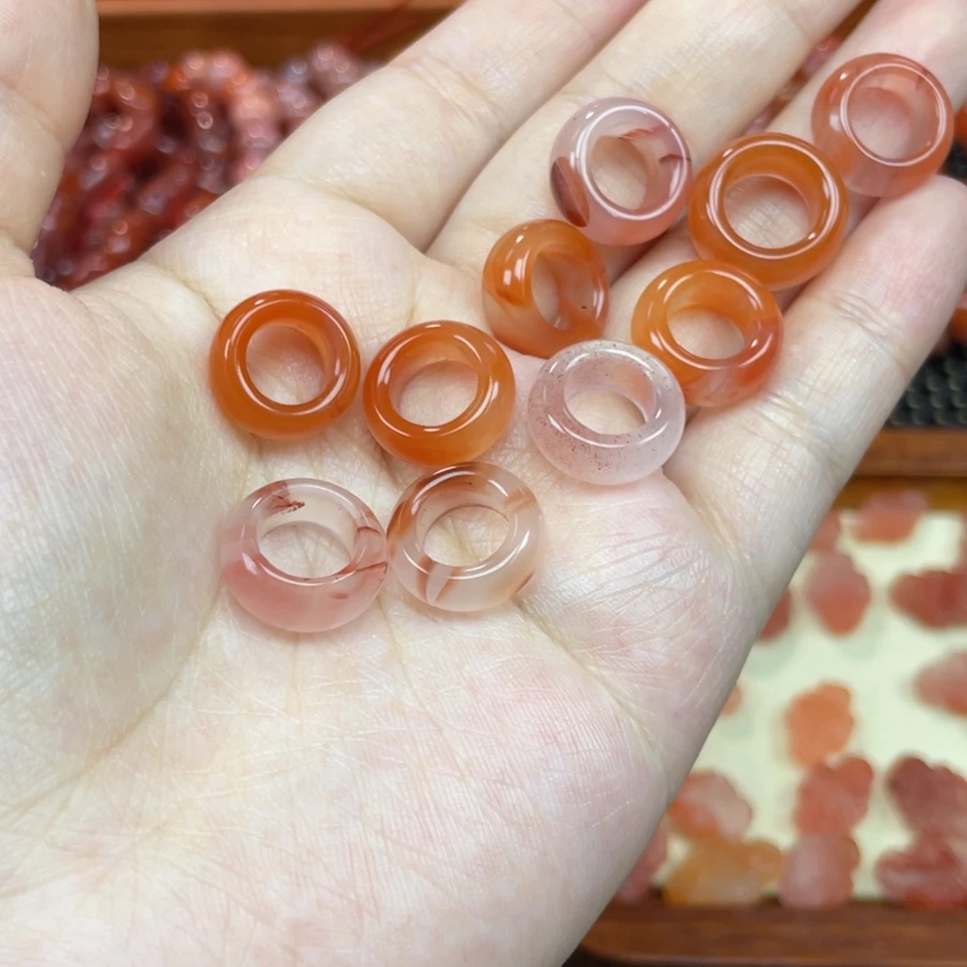 南红玛瑙未镶嵌配饰跑环组合