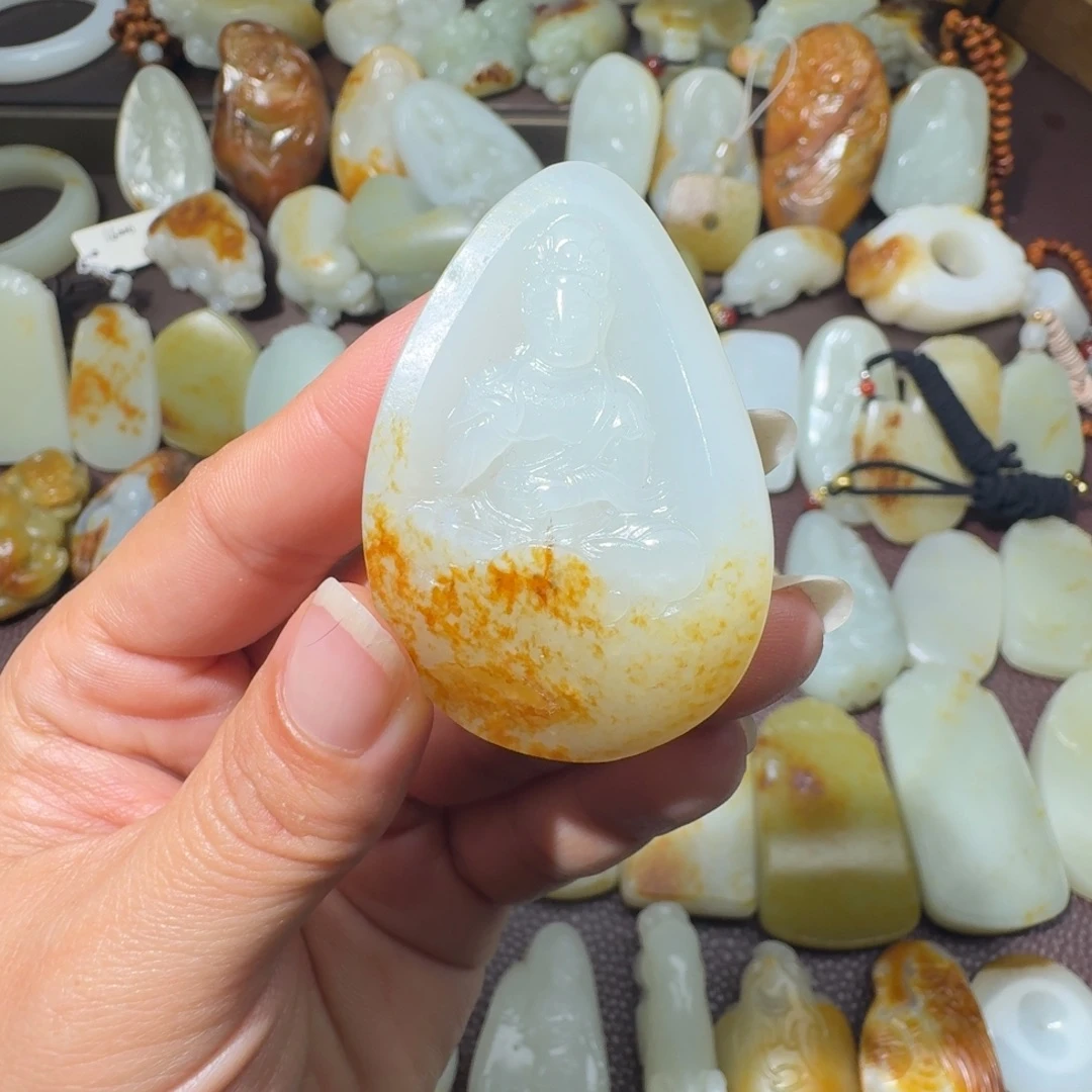 和田玉未镶嵌吊坠(不含链)