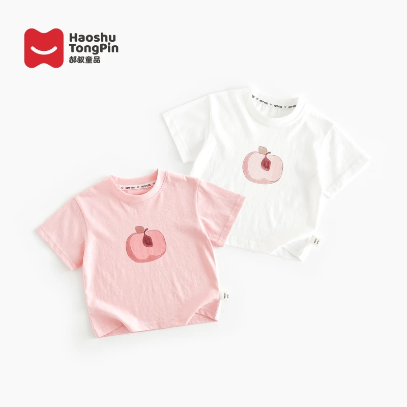 【现货】郝叔童品夏季新款洋气韩版女童短袖T恤2025时尚百搭HL5288