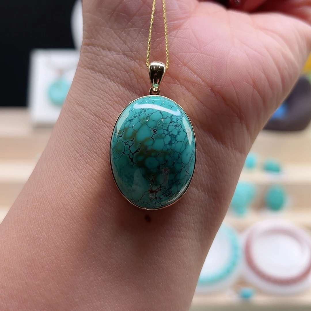 绿松石配饰18K金镶嵌