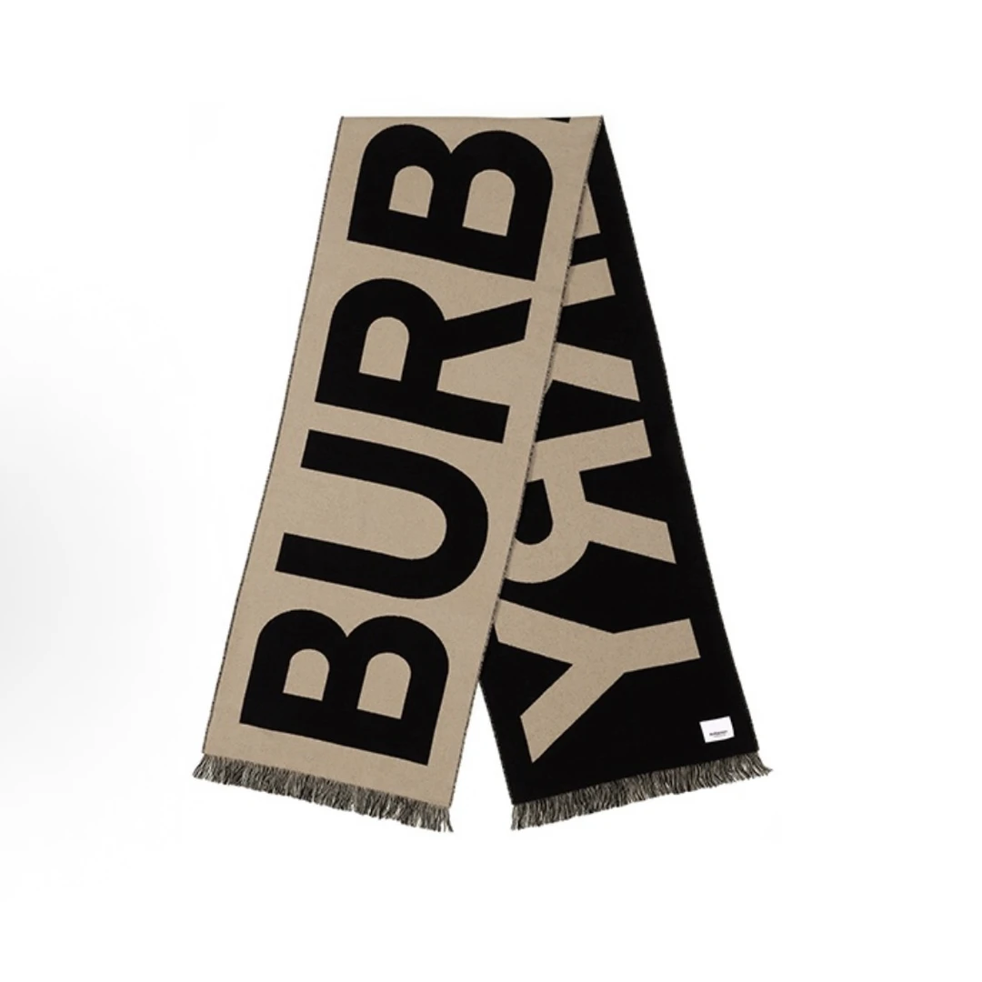 BURBERRY流苏保暖舒适绒线围巾男女同款情侣款