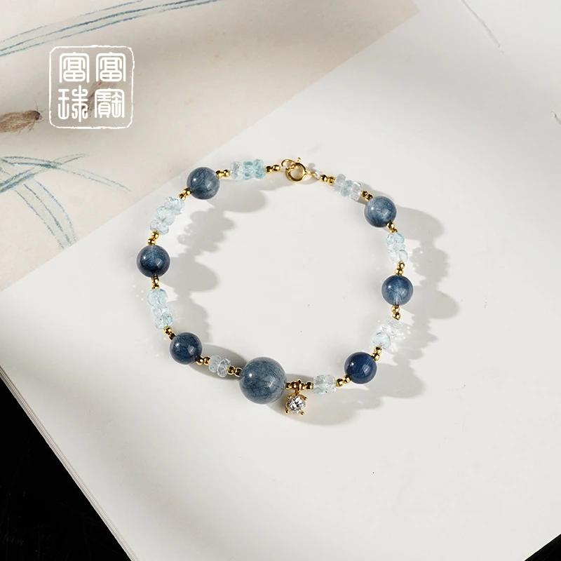 【初见】富富珠宝 水晶18K金时尚手串  （天然珠宝多样性发）