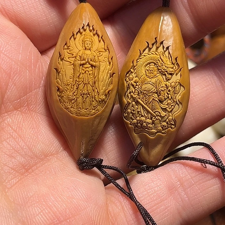 手串/手链橄榄核浮雕一对