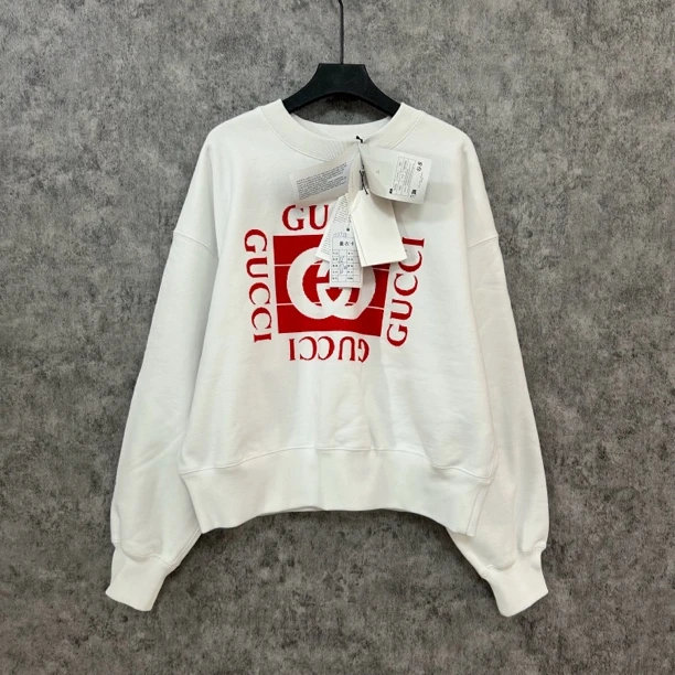 未使用 GUCCI/古驰 古驰白色双G卫衣
