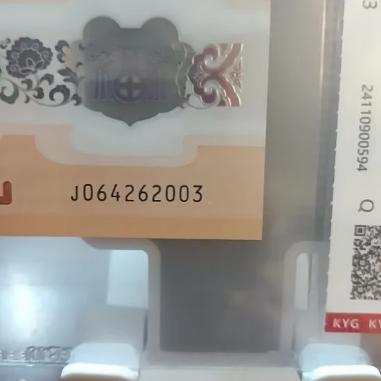 塑料小龙钞全偶头年份号 064262003  评级