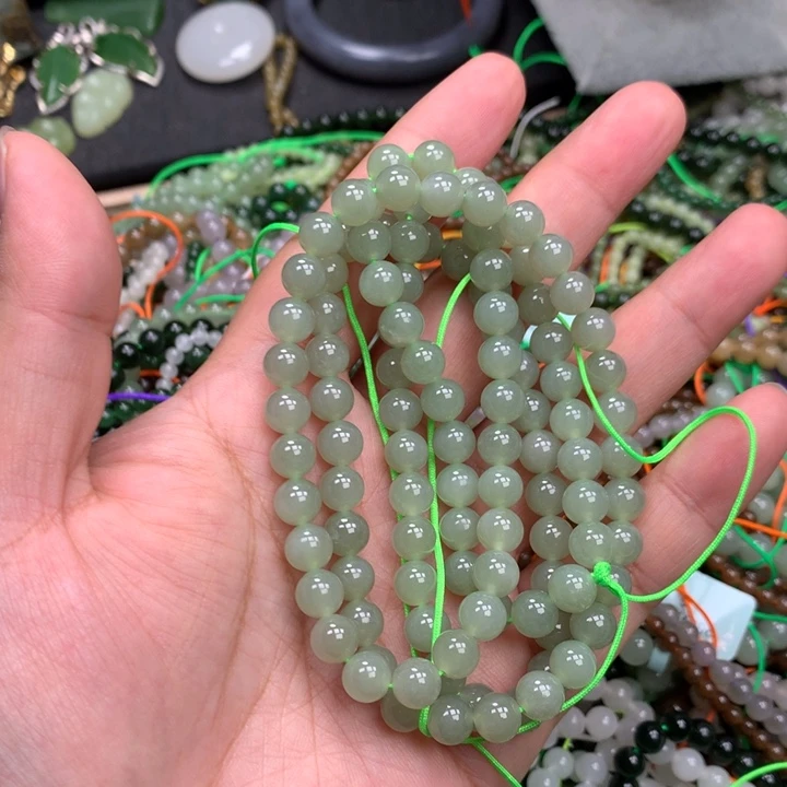 和田玉未镶嵌手链36