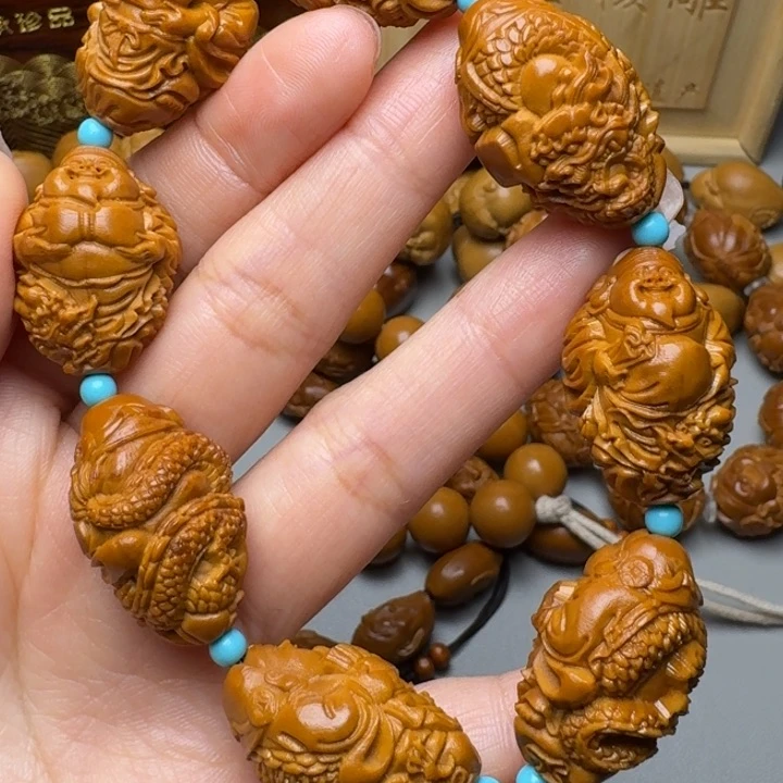 橄榄核手串/手链九龙财神