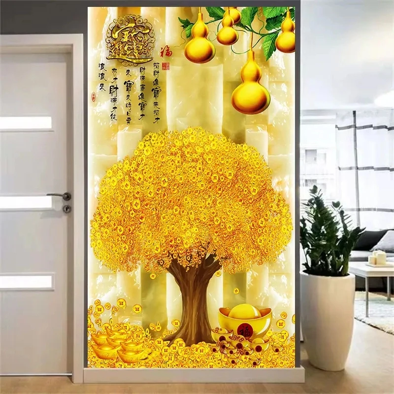 玄关客厅3d立体墙贴画自粘墙纸门贴入户走廊过道装饰背景墙壁纸画