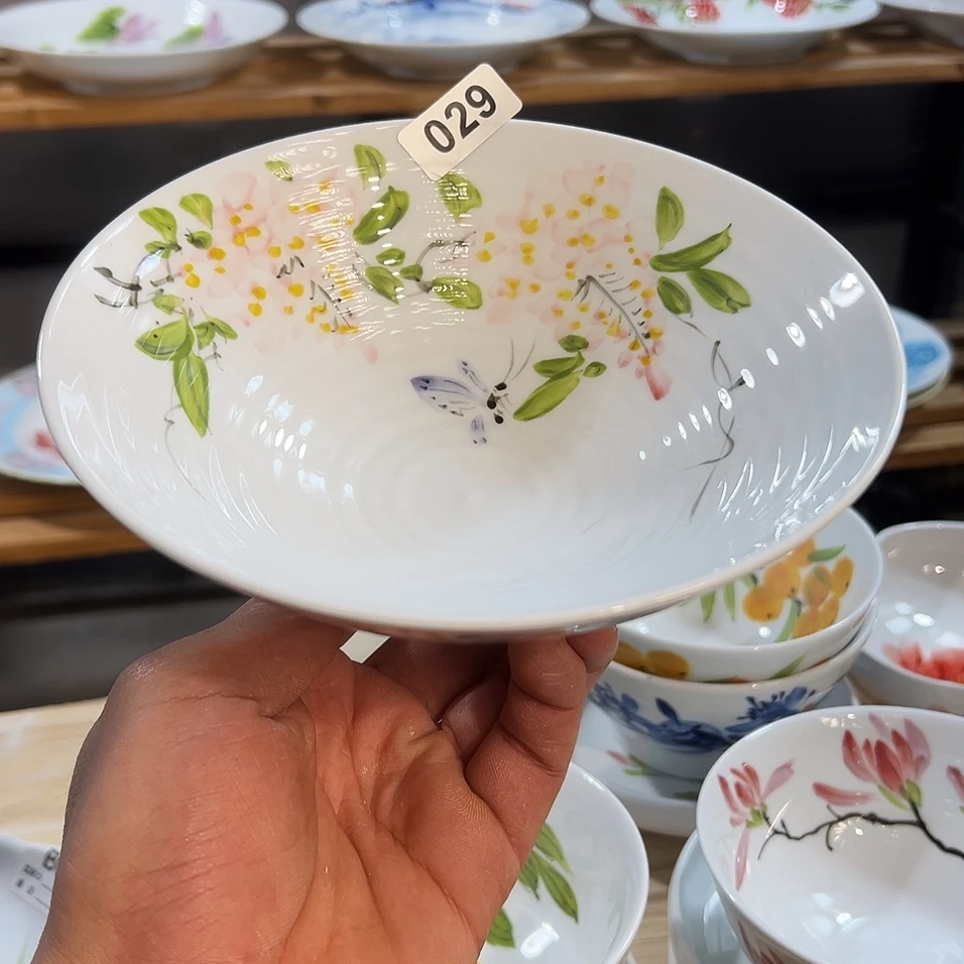 陶瓷景德镇手工手绘陶瓷7寸碗