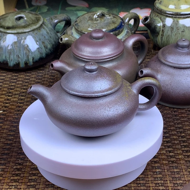茶壶紫砂裸烧小矮潘