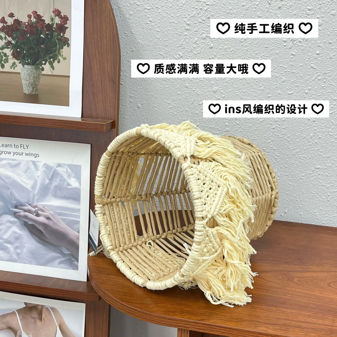 手工编织大容量收纳筐