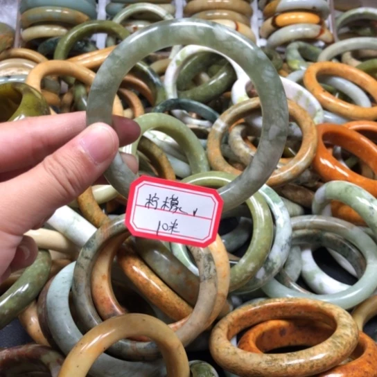 未镶嵌蛇纹石玉手镯柠*1
