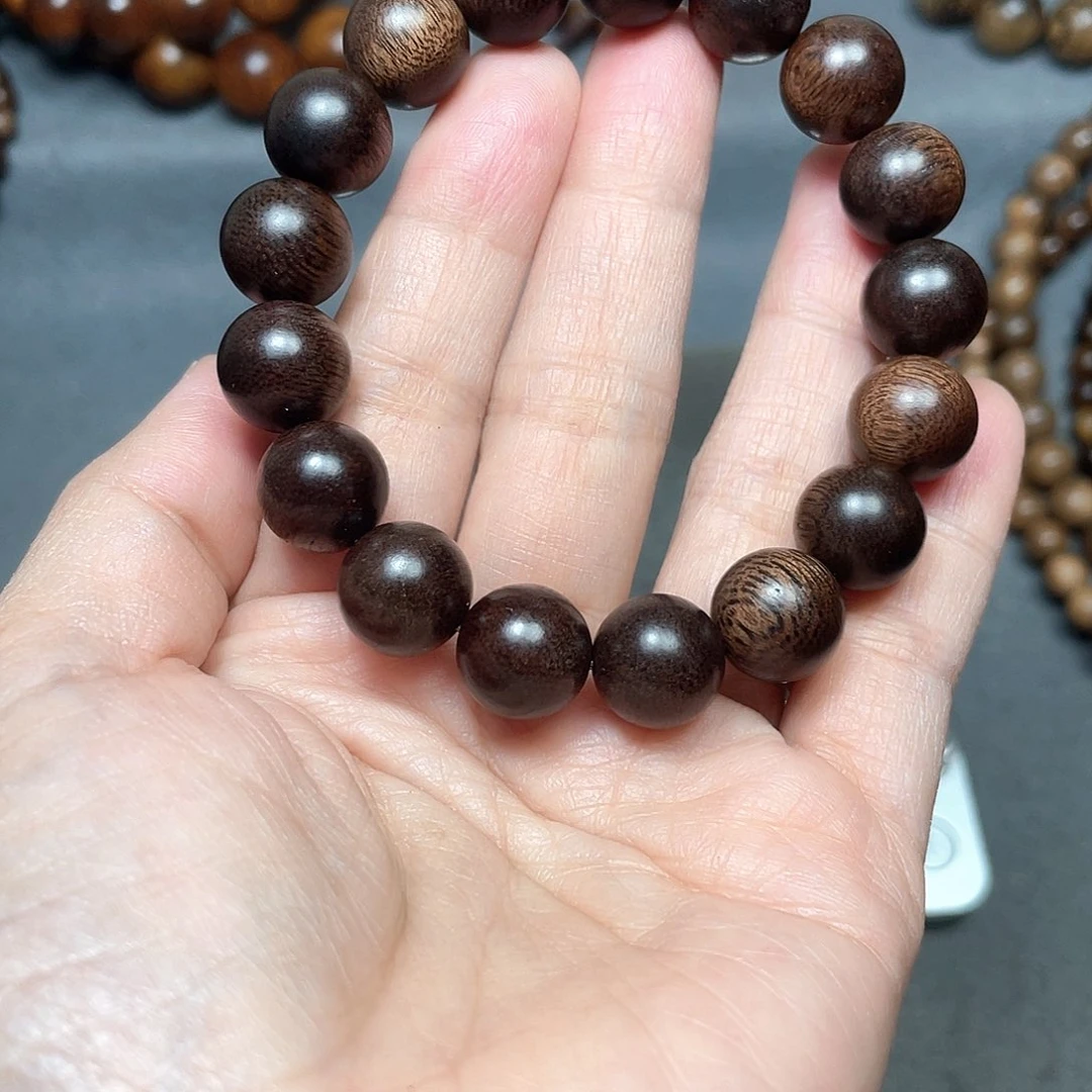 沉香手串芽庄白棋1.2