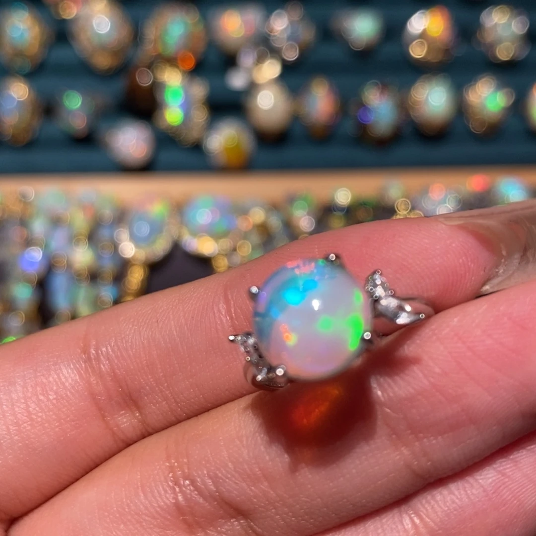 欧泊银S925镶嵌戒指