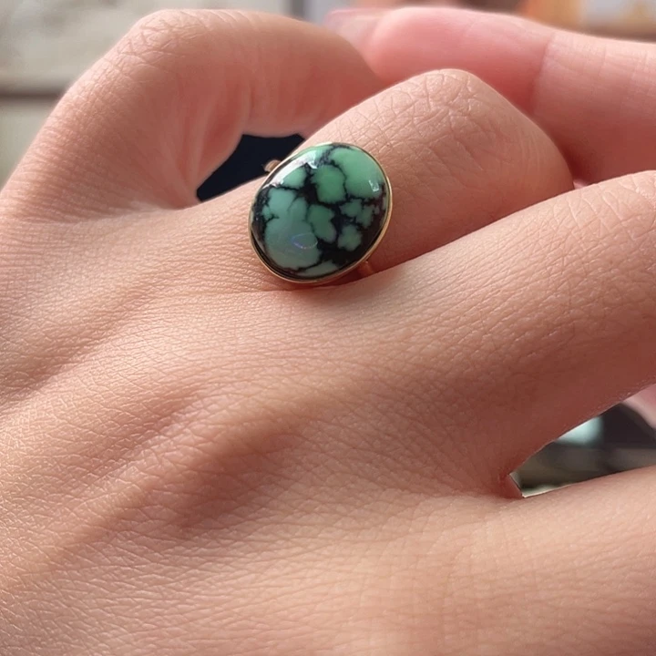 18K金镶嵌绿松石珠宝奇石