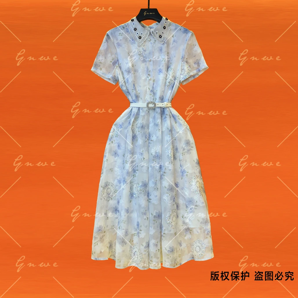 【私人订制】洋气优雅显瘦法式时尚碎花连衣裙G0525