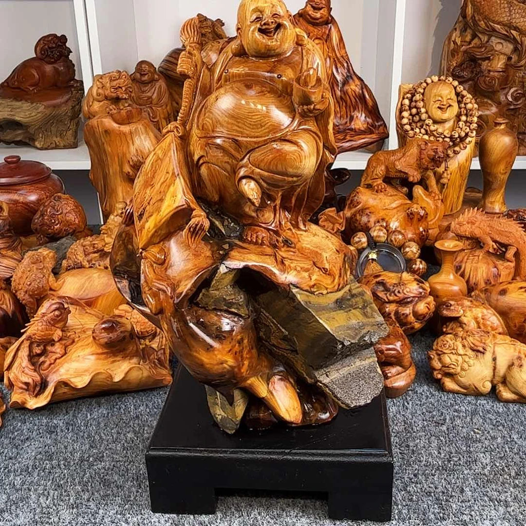 柏木W*崖柏根抱石弥勒