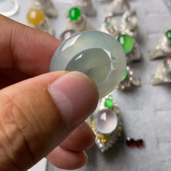 未镶嵌定制翡翠冰晴18.5mm