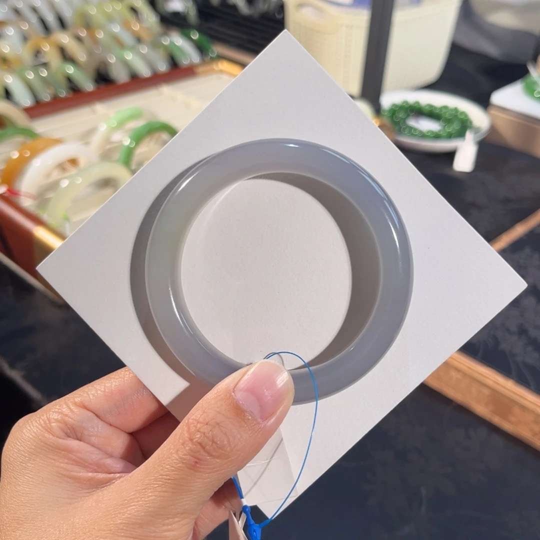 和田玉未镶嵌手镯  「冰仙紫」