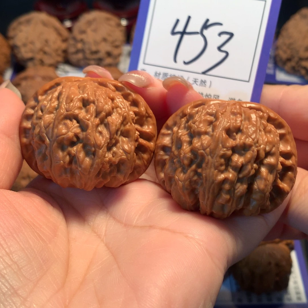 文玩核桃把件453白狮子4.5