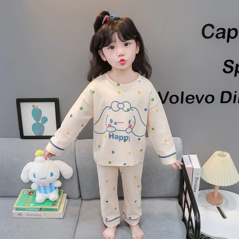 儿童睡衣女童春秋纯棉2025新款宝宝秋衣裤全棉套装春季女孩家居服