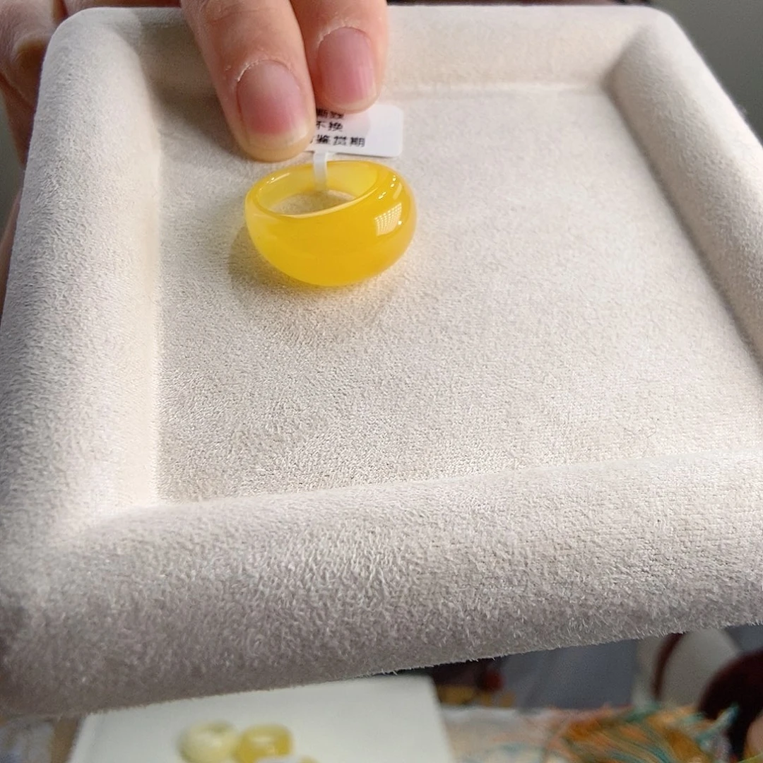 蜜蜡戒圈未镶嵌叶*✨馒头戒