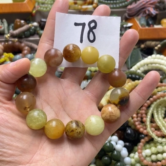 未镶嵌蛇纹石玉手链