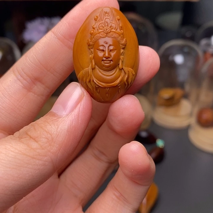 橄榄核手串/手链专****年观音法相单颗