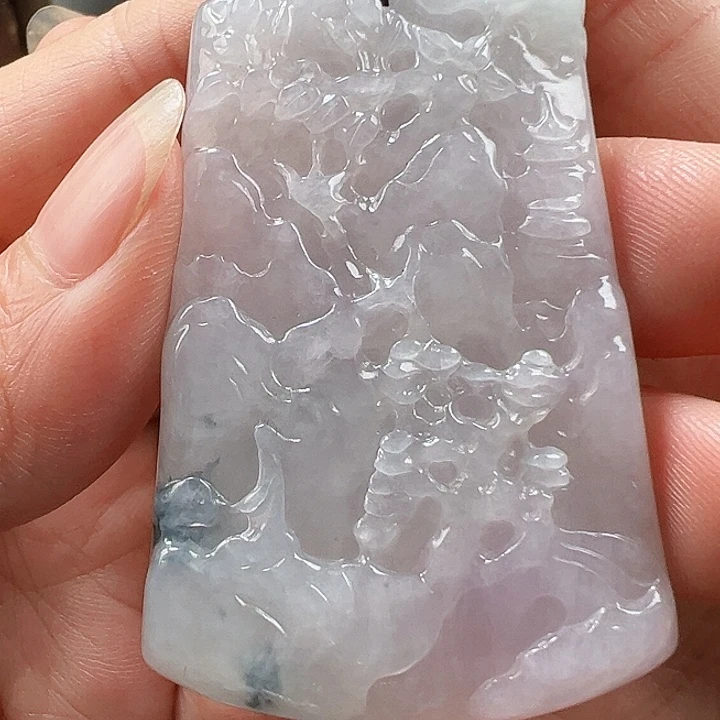 翡翠未镶嵌颈饰天然A货翡翠挂件
