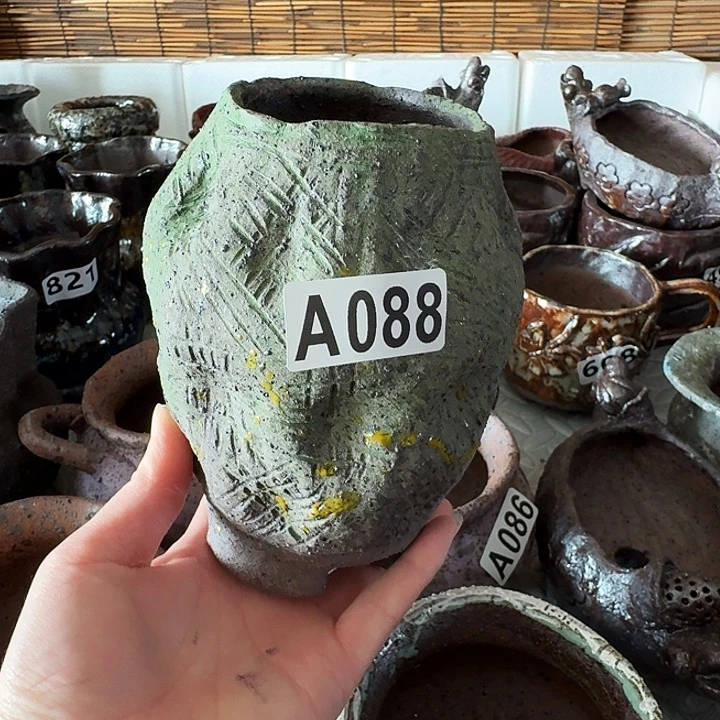 内口6高14粗陶手工制作