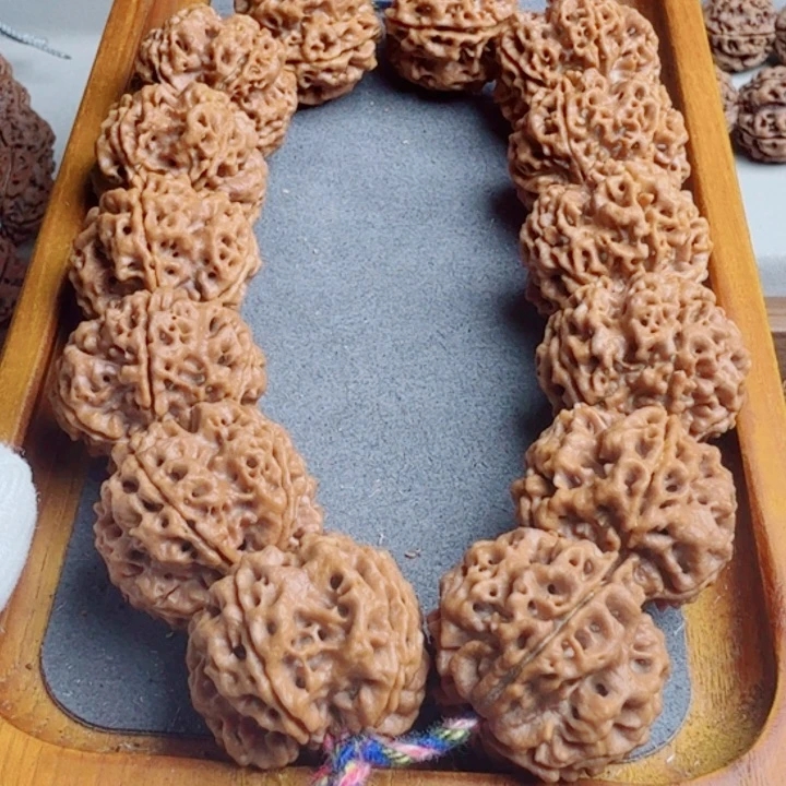 一***！金刚菩提手串原生态梁五星梅花双龙粗筋大楼空超头订制