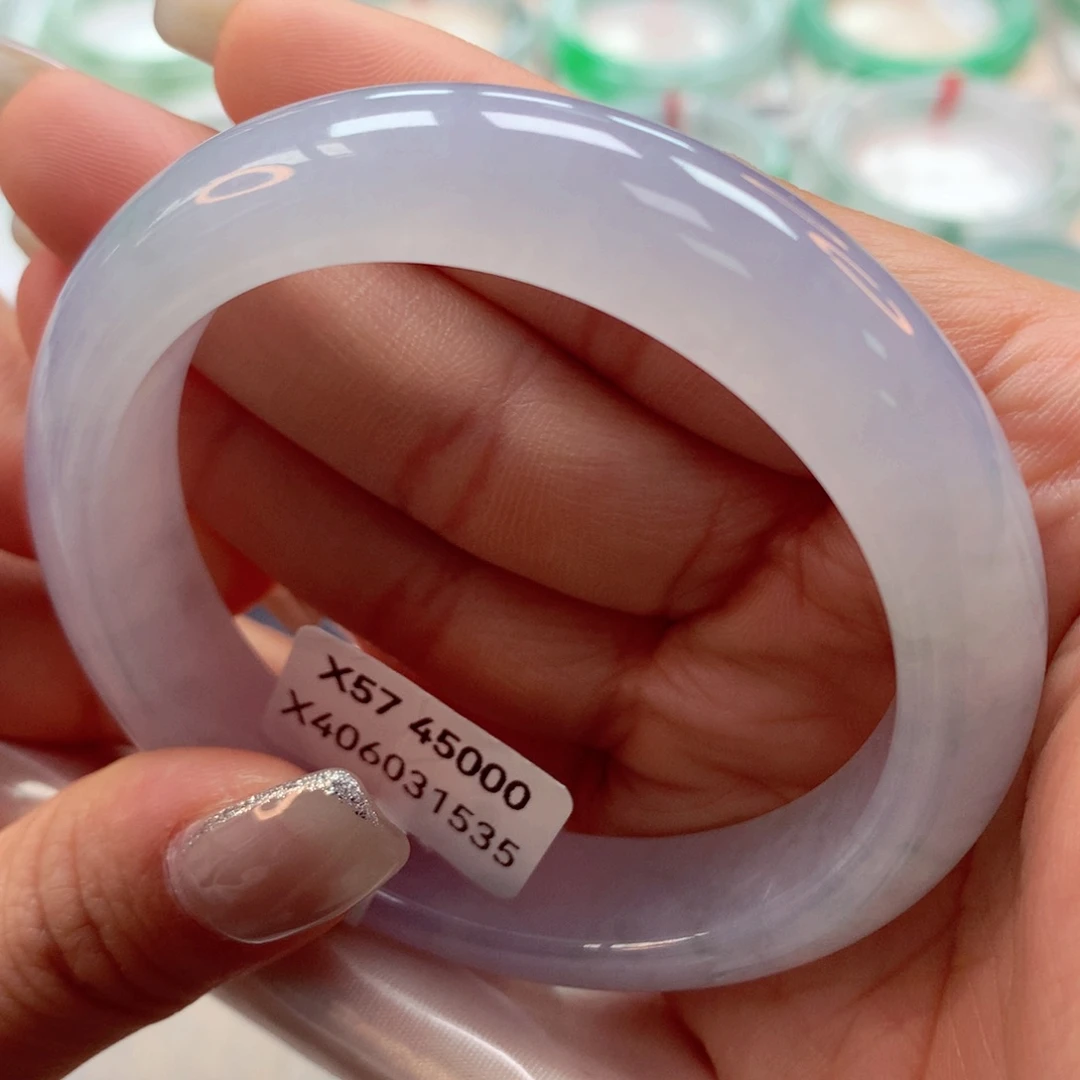 翡翠手镯未镶嵌57正49号88