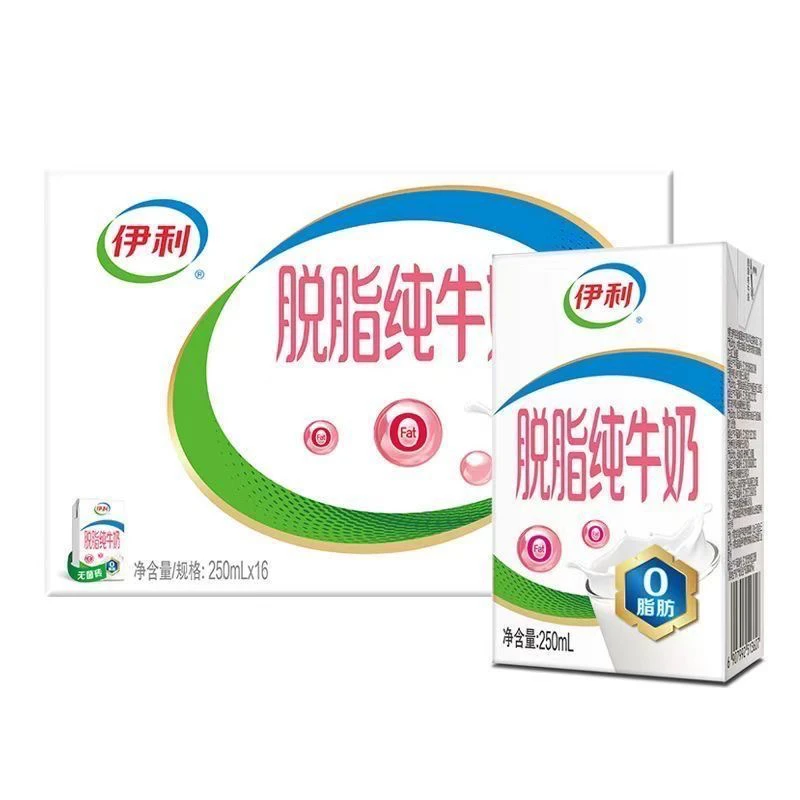 5月伊利脱脂纯牛奶 4000ml(250ml*16盒)