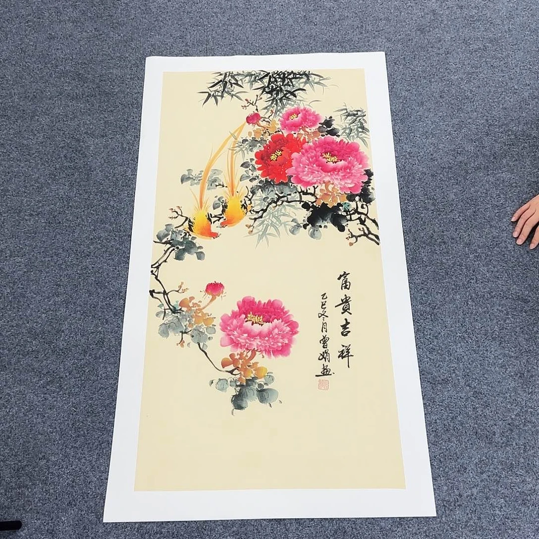 国画作品小姐姐放漏中